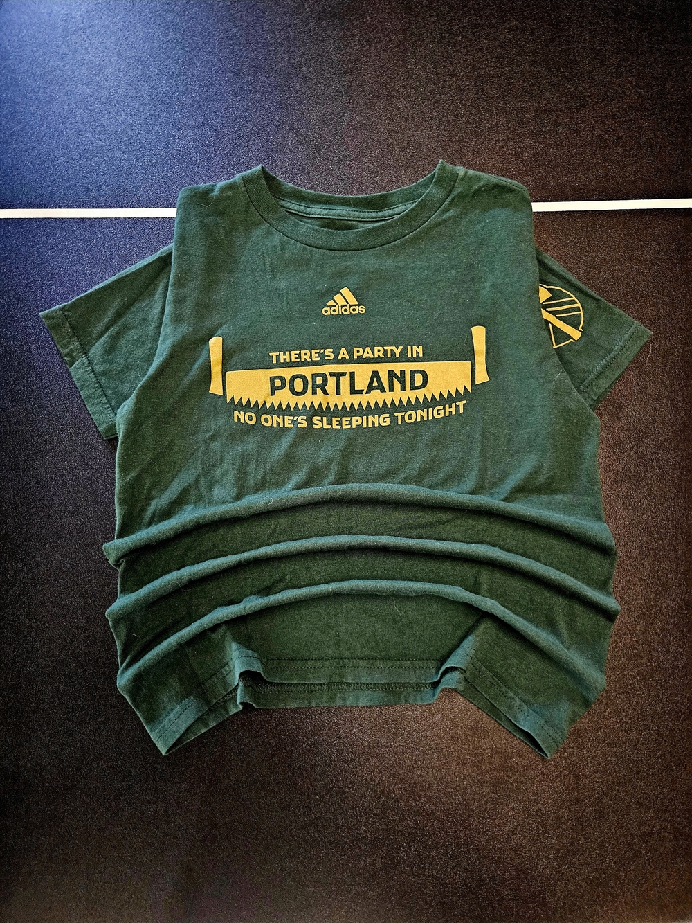 Adidas Kids M 10-12Y Green Portland Timbers “Party in Portland” Tee - Picture 1 of 8